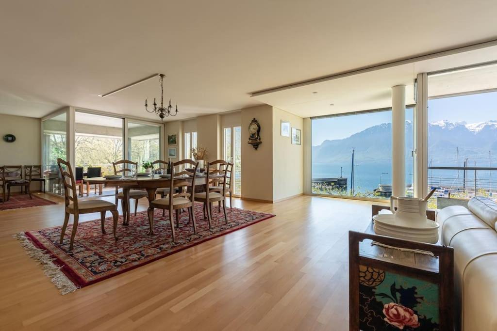 Lakeside-Apartment-1 Grand Appartement Familial Avec Terrasses Et Vue Panoramique Vevey Exterior photo