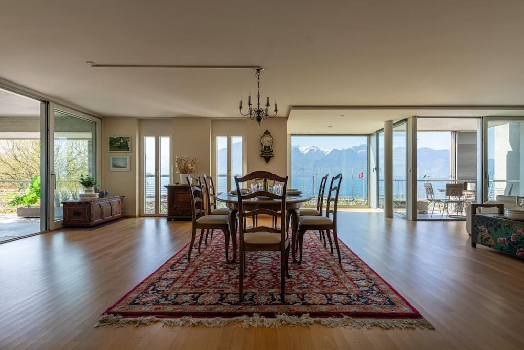 Lakeside-Apartment-1 Grand Appartement Familial Avec Terrasses Et Vue Panoramique Vevey Exterior photo