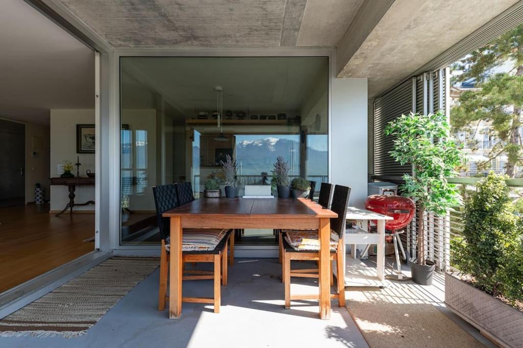 Lakeside-Apartment-1 Grand Appartement Familial Avec Terrasses Et Vue Panoramique Vevey Exterior photo